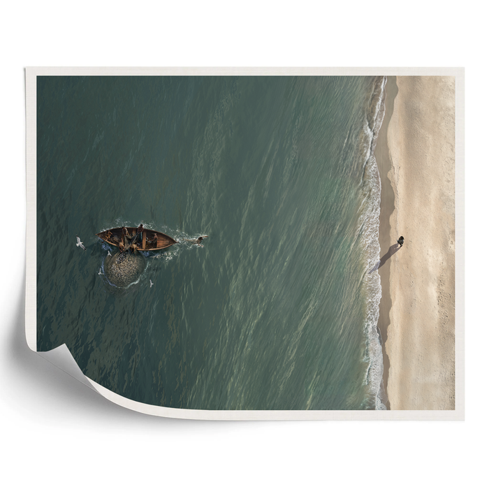 Heart Overboard, Landscape | Peter Swims to the Risen Jesus | Christian Wall Art by Mark Mabry
