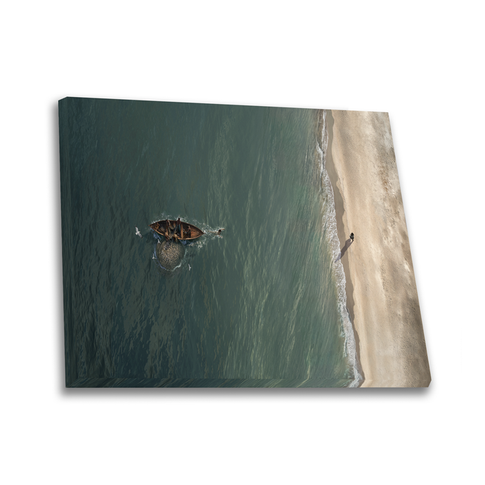 Heart Overboard, Landscape | Peter Swims to the Risen Jesus | Christian Wall Art by Mark Mabry