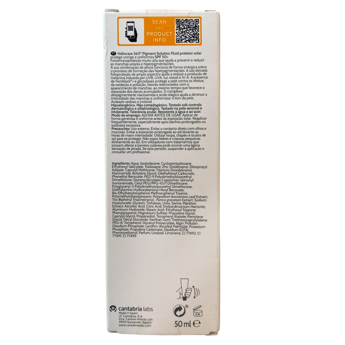 Heliocare 360 Protector Solar Spf50 Pigment Solution Fluid X 50Ml