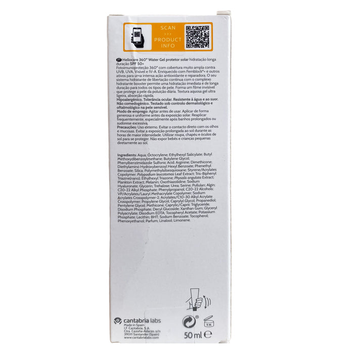 Heliocare 360 Protector Solar Spf50 Water Gel X 50Ml