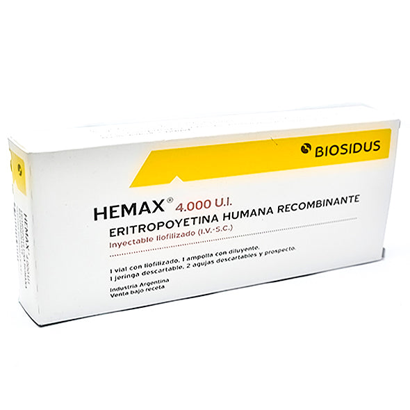 Hemax Eritropoyetina Humana 4000Ui X Ampolla