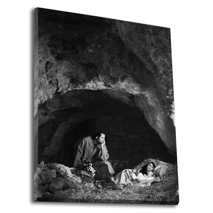 Jesus Christ birth scene. 'Husband' modern Christian wall art on canvas by Reflections of Christ.