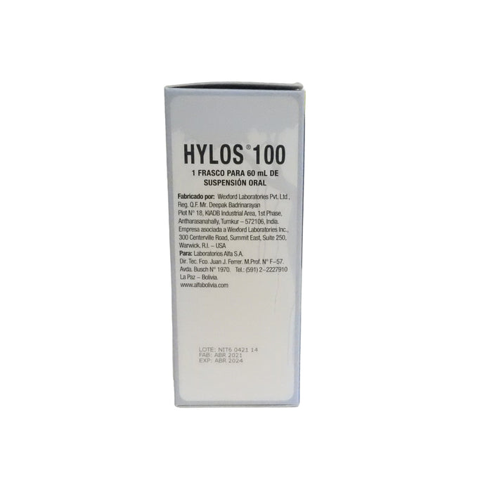 Hylos 100Mg 5Ml Suspensión Nitazoxanida X 60Ml