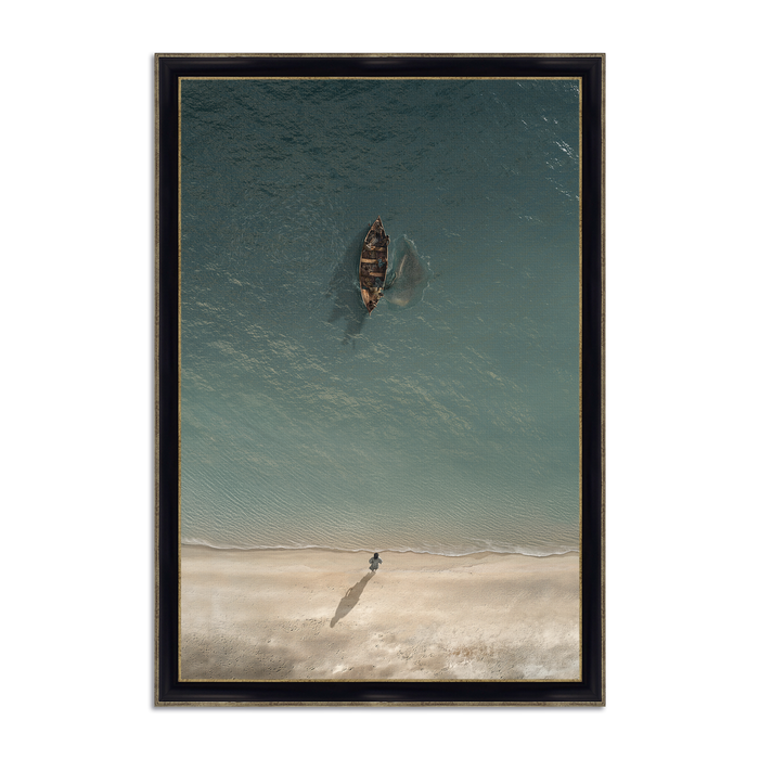 Into the Deep, Portrait | Peter's Empty Nets and the Miraculous Catch of Fish | Christian Wall Art by Mark Mabry