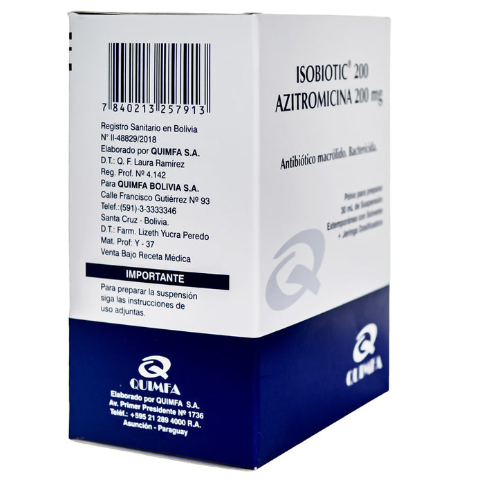 Isobiotic 200Mg Susp X 30Ml Azitromicina