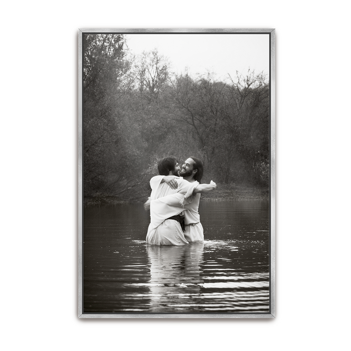 Framed Canvas / 8X10 / Thin Silver