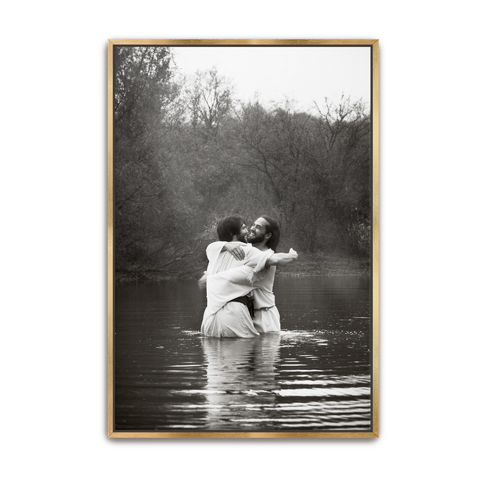 Framed Canvas / 8X10 / Thin Gold