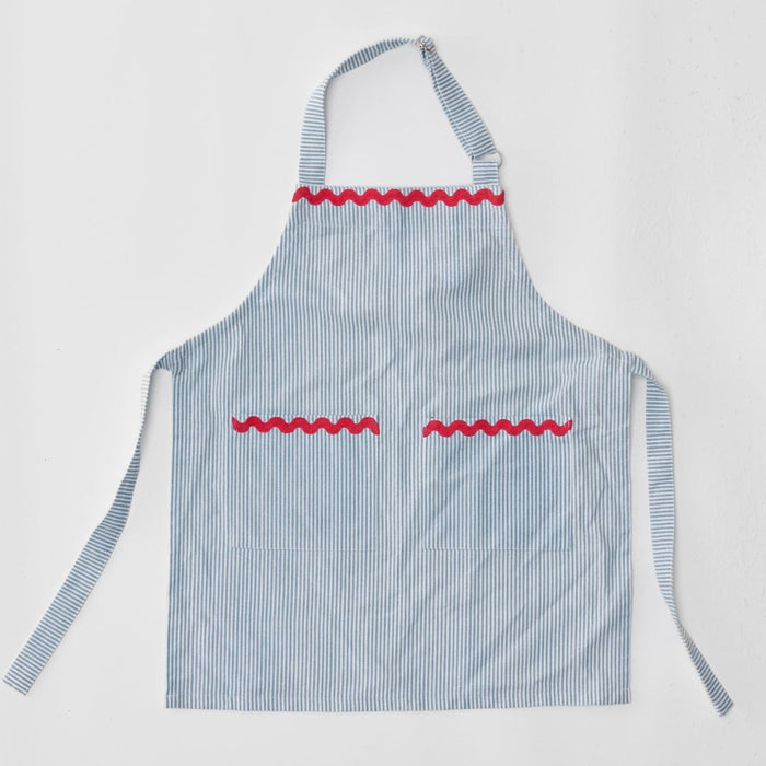 Blue and White Stripe / No Embroidery