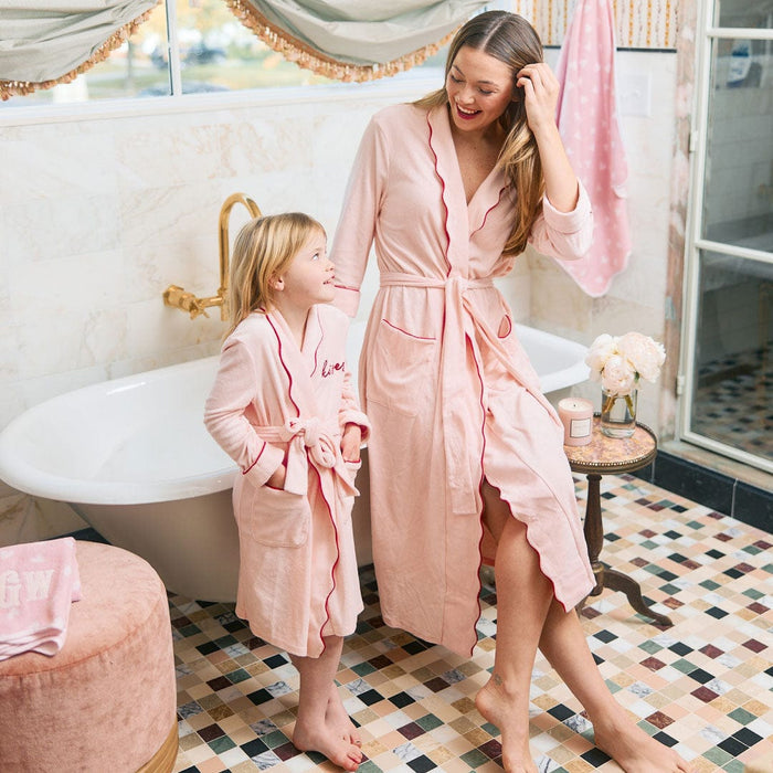 Kids’ Scallop Lightweight Bathrobe