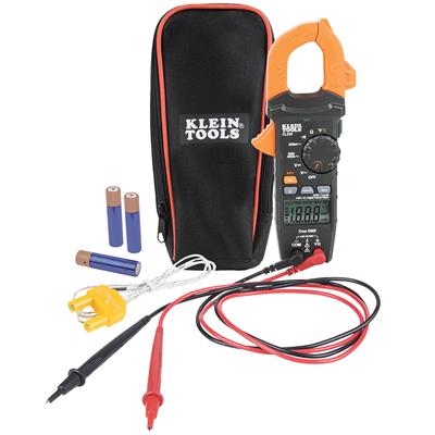 Klein Tools Auto-Ranging 400 Amp Digital Clamp Multimeters with Temperature Probe - CL220