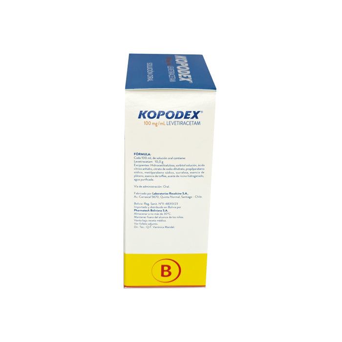 Kopodex Levetiracetam 100Mg/Ml Solución Oral X 120Ml