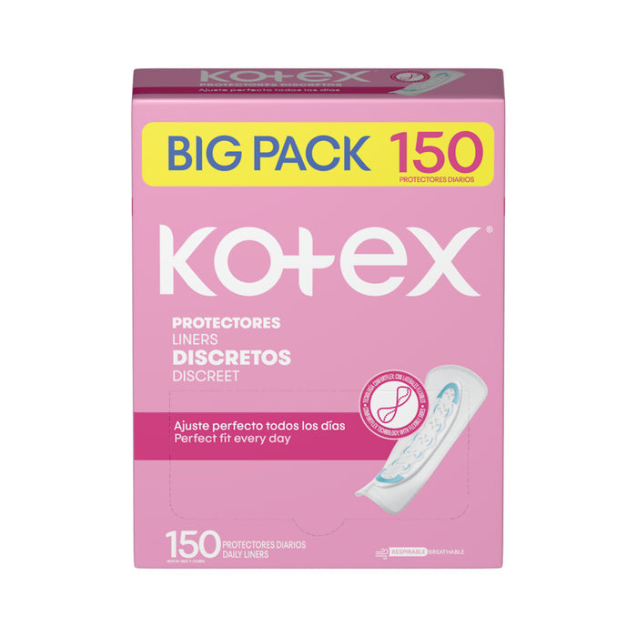 Kotex Protect Diarios Con Indicador De Ph X 150 Unidades