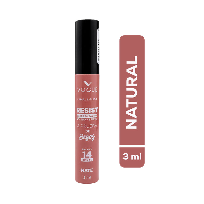 Labial Liquido Vogue Resist Natural 3Ml