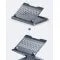 Laptop stand with MacBook - side profile blue light