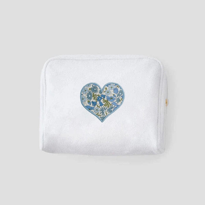 Liberty Blue Heart on White / No Embroidery