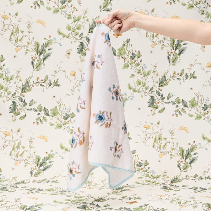 Leah O'Connell x Weezie Floral Scallop Hand Towels (pair)