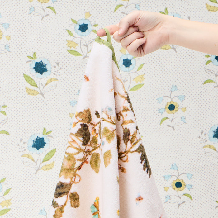 Leah O'Connell x Weezie Floral Scallop Hand Towels (pair)