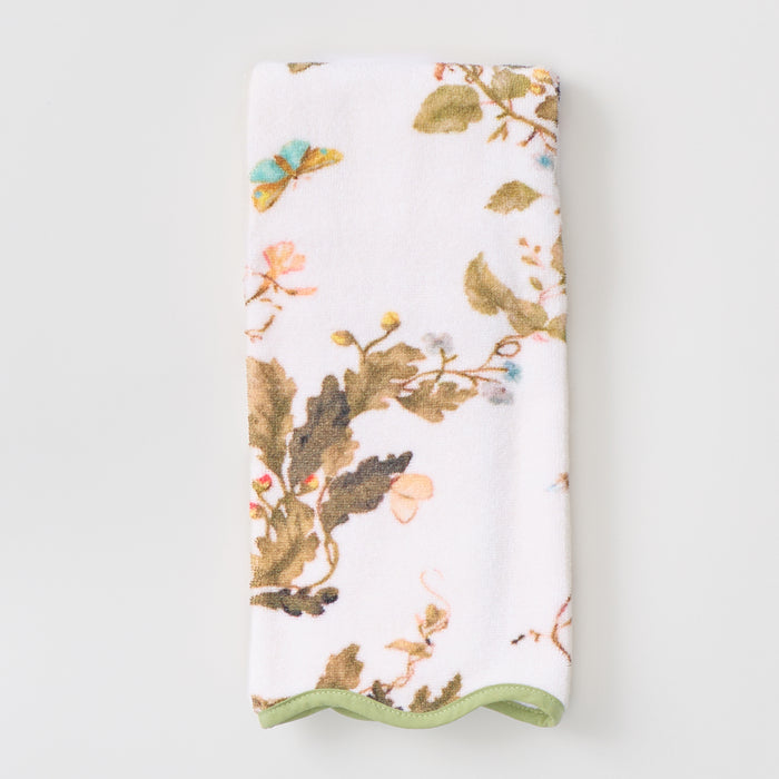 Leah O'Connell x Weezie Floral Scallop Hand Towels (pair)
