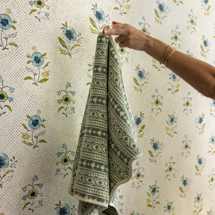 Leah O'Connell x Weezie Patterned Scallop Hand Towels (pair)