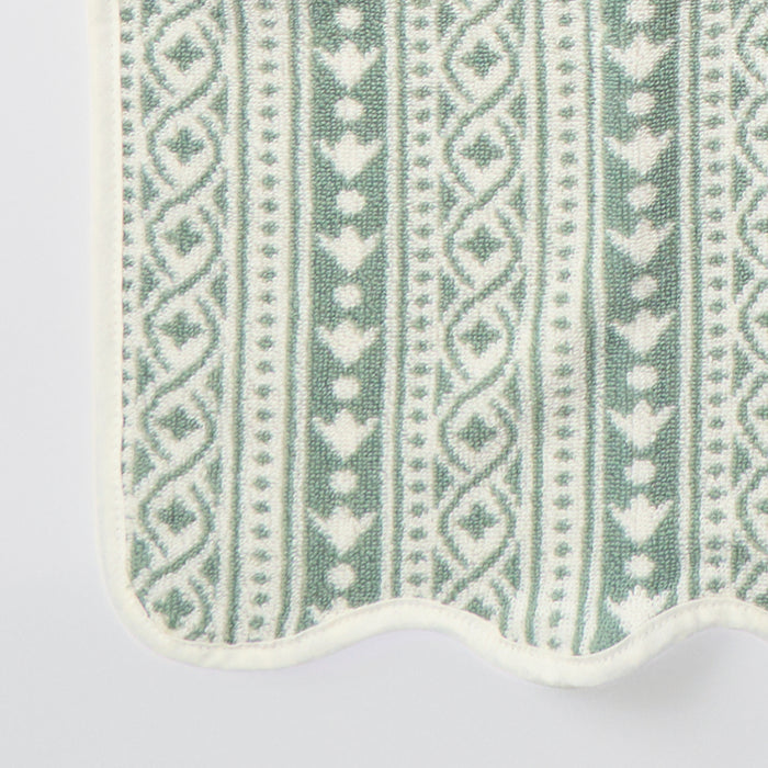 Leah O'Connell x Weezie Patterned Scallop Hand Towels (pair)