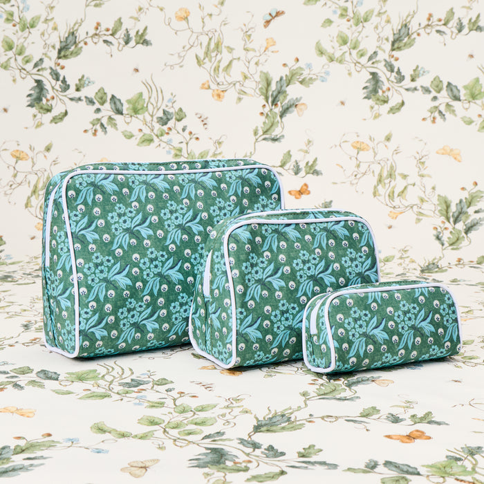 Leah O'Connell x Weezie Patterned Toiletry Bag Trio (3 pieces)