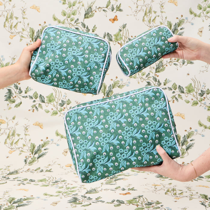 Leah O'Connell x Weezie Patterned Toiletry Bag Trio (3 pieces)