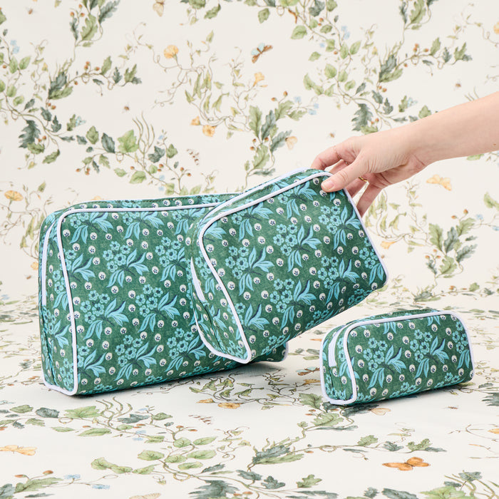 Leah O'Connell x Weezie Patterned Toiletry Bag Trio (3 pieces)