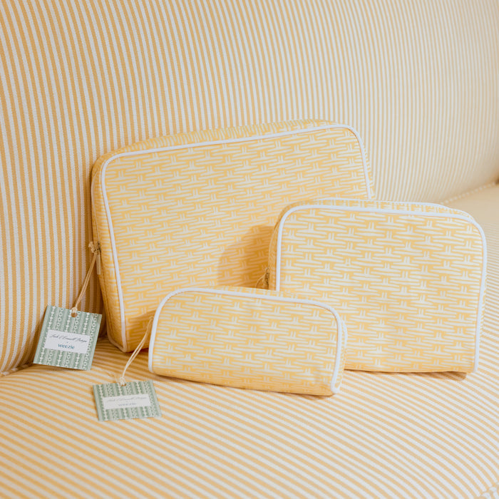 Leah O'Connell x Weezie Patterned Toiletry Bag Trio (3 pieces)