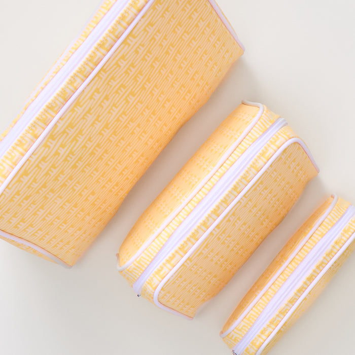 Leah O'Connell x Weezie Patterned Toiletry Bag Trio (3 pieces)