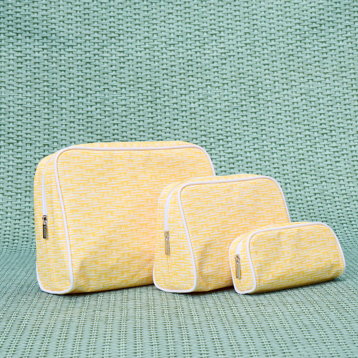 Leah O'Connell x Weezie Patterned Toiletry Bag Trio (3 pieces)