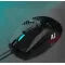 Hollow gaming mouse black top view RGB