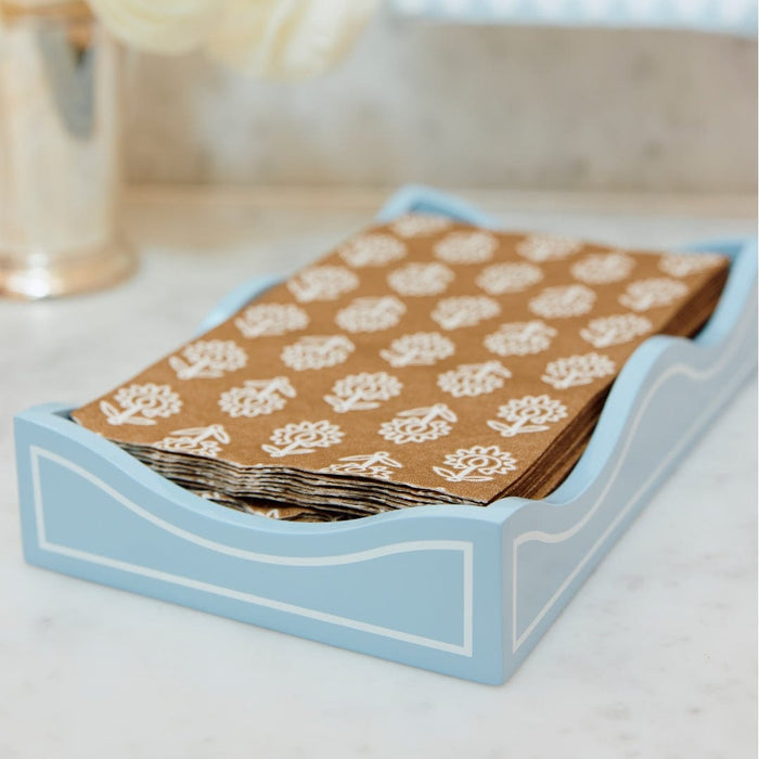 Linen-Like Paper Guest Towel and Lacquer Tray Set
