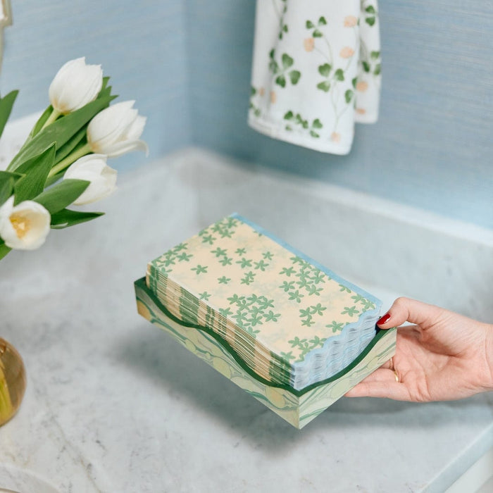 Fallen Petal with Marbled Moss / No Embroidery