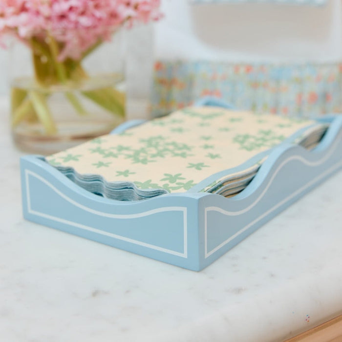 Linen-Like Paper Guest Towel and Lacquer Tray Set