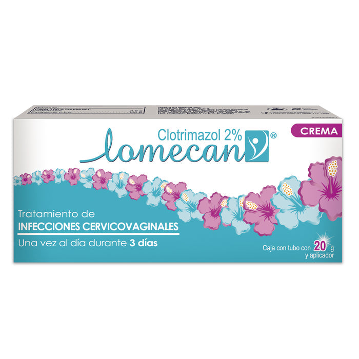 Lomecan V 2% Clotrimazol Crema Vaginal X 20G