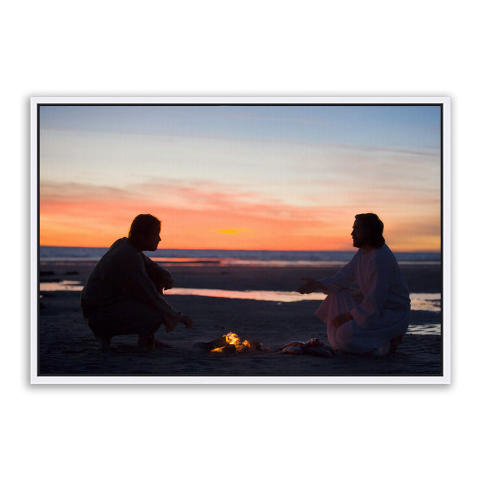 Framed Canvas / 12X8 / Thin White