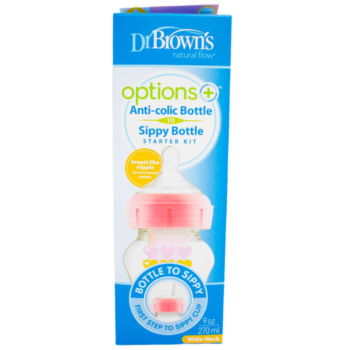 Mamadera Anti Cólicos Opciones Dr. Browns Rosa X 9 Onzas