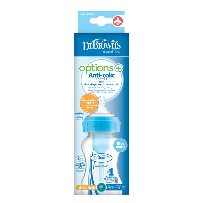 Mamadera Anti Cólicos Opciones Dr.Browns Azul X 270Ml