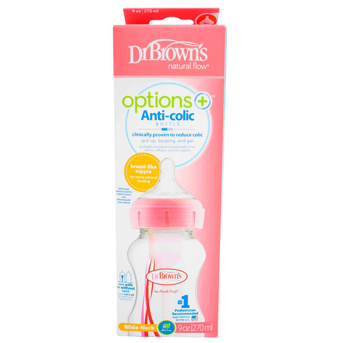 Mamadera Anti Cólicos Opciones Dr.Browns Rosa X 270Ml