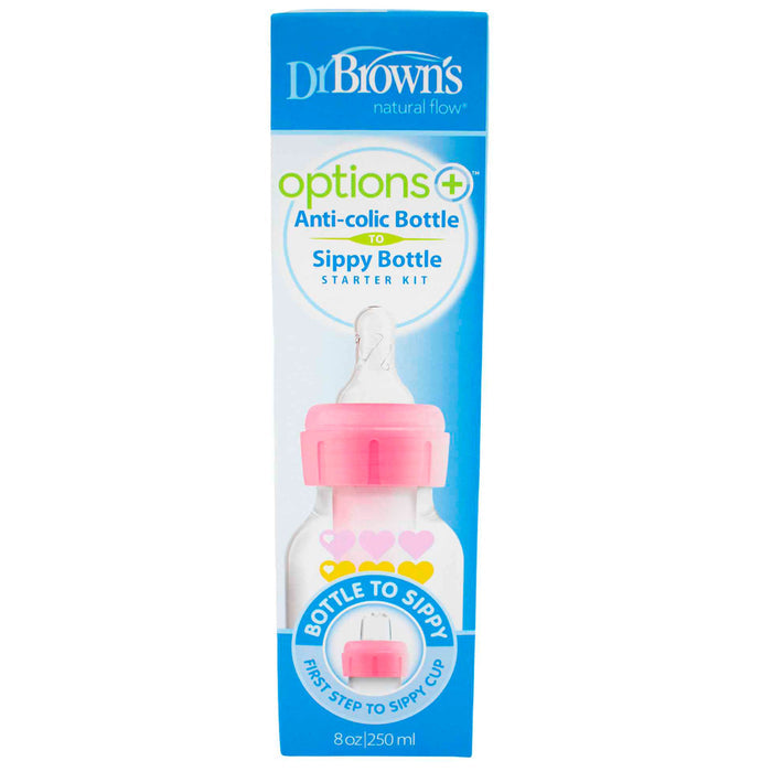 Mamadera Anti Cólicos Opciones Dr.Browns Rosa X 8 Onzas