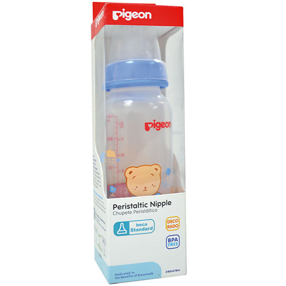 Mamadera Decorado Calidad Pichón Celeste X 240Ml