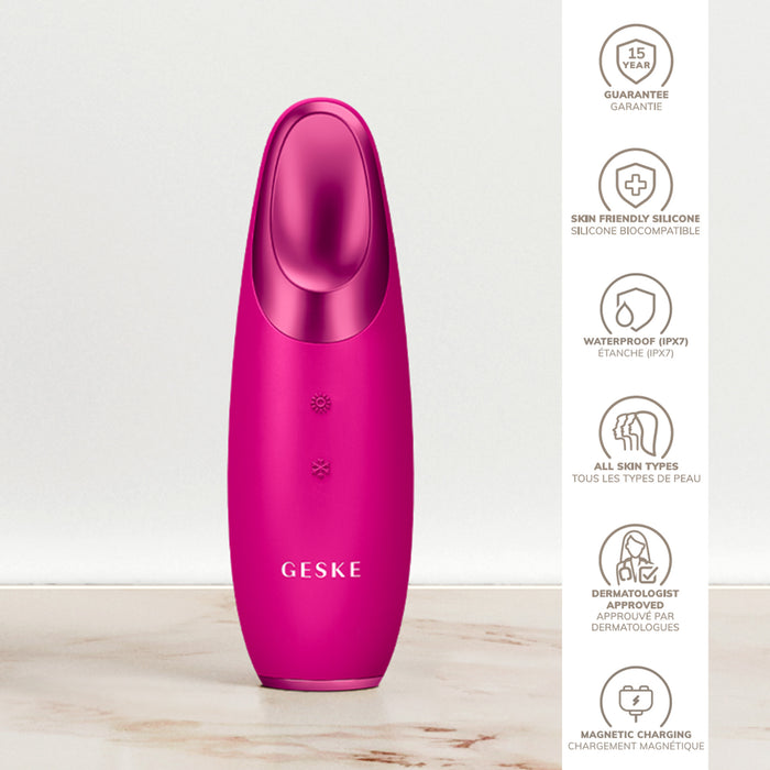 Masajeador Geske Para Área De Los Ojos Cálido Y Frío Magenta 6En1