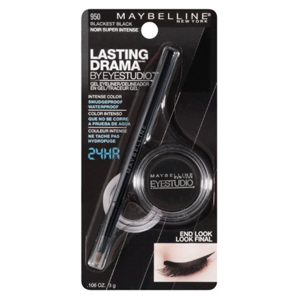 Gel delineador de ojos Maybelline Negro