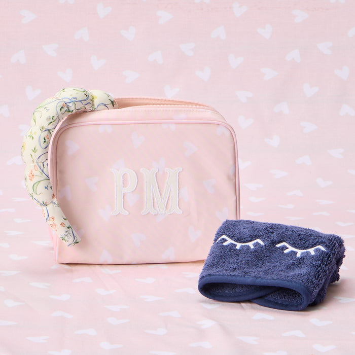 Tossed Pink Hearts / No Embroidery