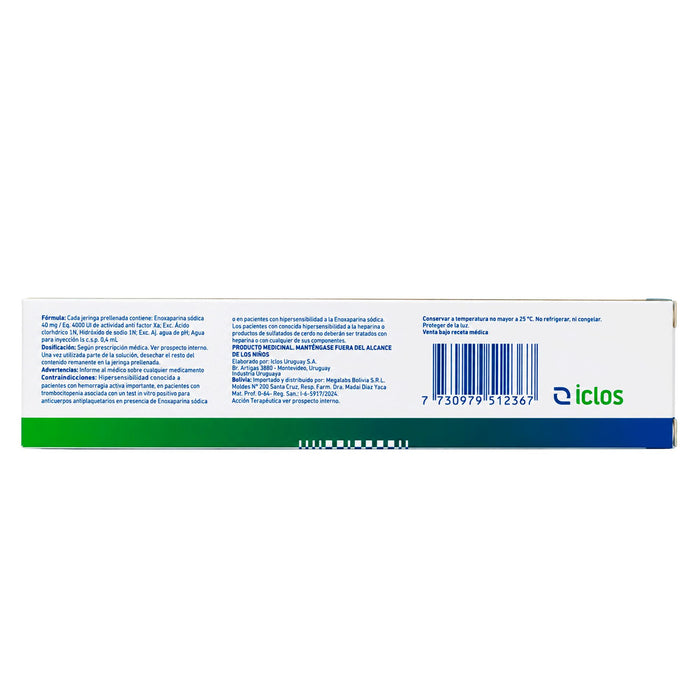 Meparina Enoxaparina 40Mg X Jeringa Prellenada 0.4Ml