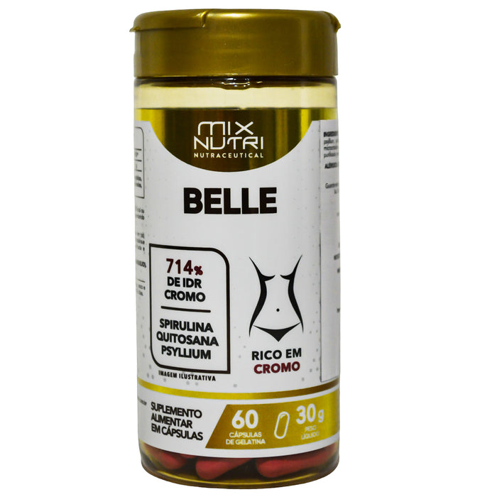Mix Nutri Belle Espirulina Quitosana Psyllium X 60 Capsulas