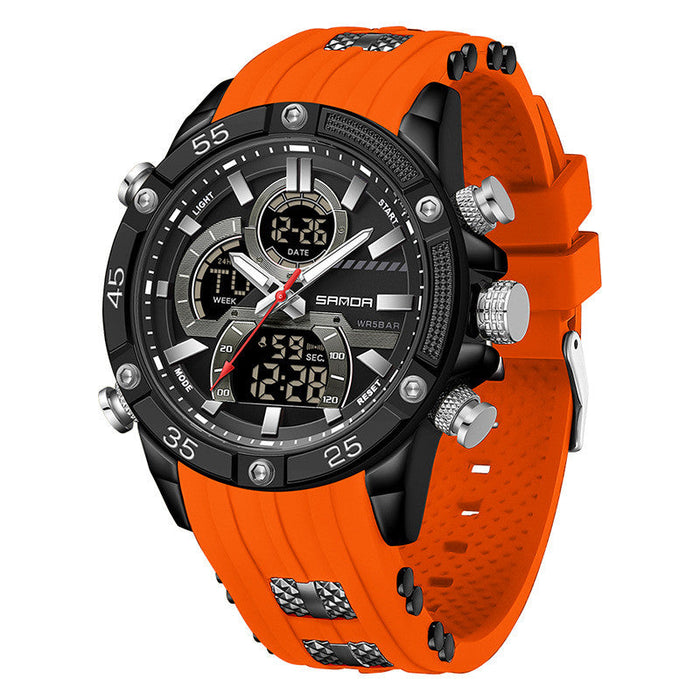 Multifunctional Mens Electronic Watch Waterproof, Luminous, With Alarm
