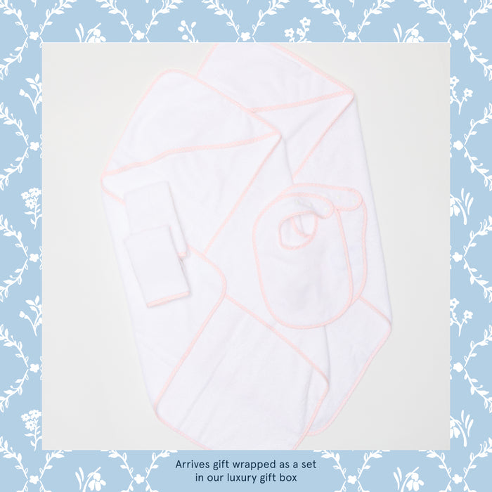 Light Pink Gingham on White / No Embroidery