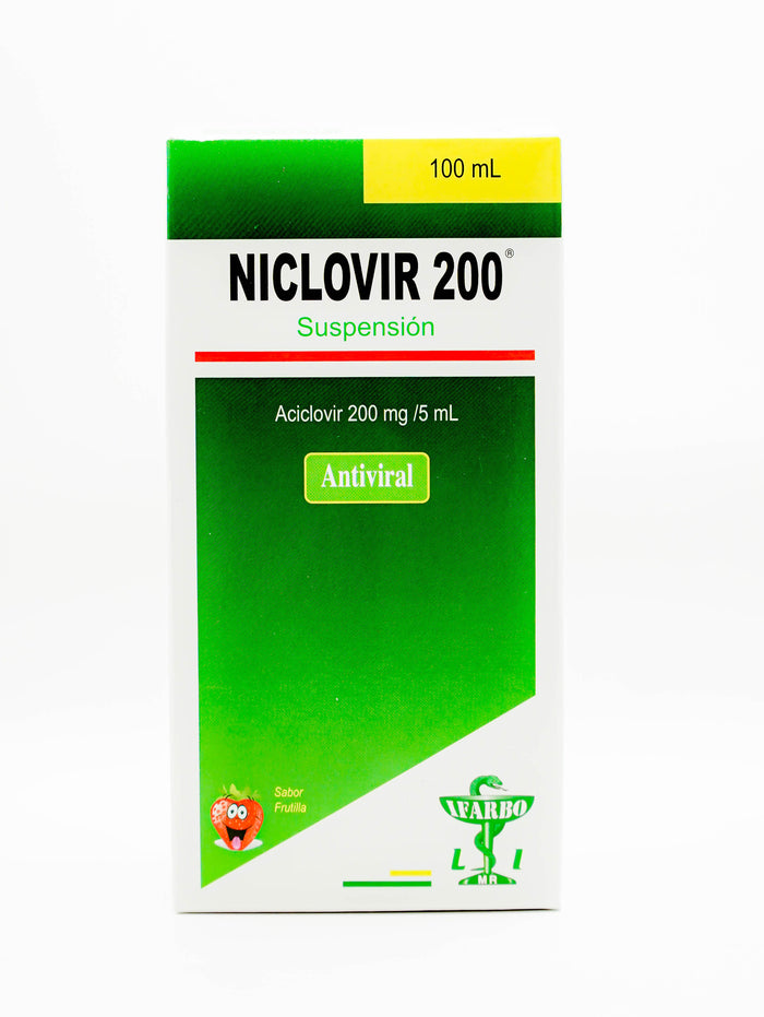 Niclovir Aciclovir 200Mg/5Ml Suspensión X 100Ml