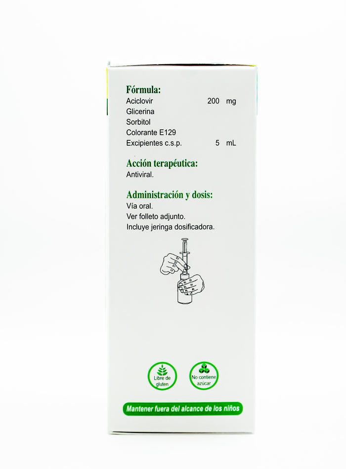 Niclovir Aciclovir 200Mg/5Ml Suspensión X 100Ml